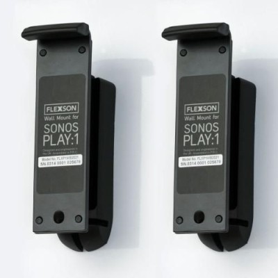 FLEXSON Väggfäste för SONOS ONE/ONE SL/PLAY:1 Svart 2-pack