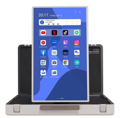 27" Interaktiv Touch Kiosk, presentationsväska – Android 12, IPS, HDMI in