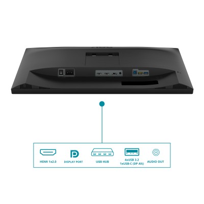 34" AOC CU34V5C/BK/23, Curved VA 3440x1440, 1 ms, 100Hz FreeSync, 1500R, höjdjusterbar, HDMI/DP/USB-C 65W, högtalare, USB 3.2-hubb#2