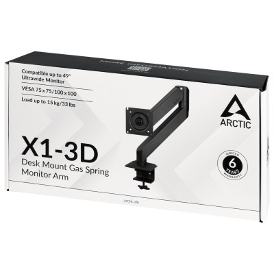 Bordsfäste Arctic X1-3D, upp till 43", max 10 kg - Svart#5