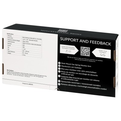 Bordsfäste Arctic X1-3D, upp till 43", max 10 kg - Svart#6