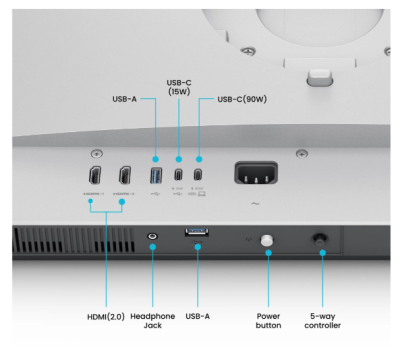 27" BenQ MA270U för MacBook, IPS 3840x2160/4k, 5 ms, HDR10, höjdjusterbar, pivot, 2xHDMI/USB-C 90W/15W PD, högtalare, USB 3.1-hubb#3