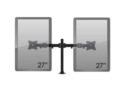iiglo Triple-Swivel Dual Monitor Mount/Stand, för 13-27 ”skärmar, max 8 kg/bildskärm, 75/100 mm VESA#3