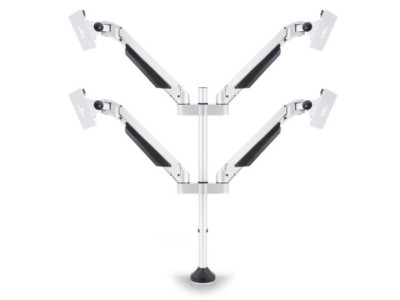 Bordsfäste Multibrackets Gas Lift Arm Quad, 4 skärmar 15-32" - Vit