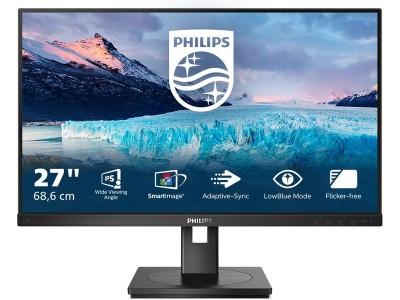 Philips 27" skärm 272S1M/00 1920x1080 IPS, 75hz, 4ms, 1000:1, Speakers, VGA/DVI/HDMI/DP#1