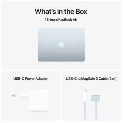 Apple MacBook Air 13.6 tum, Apple M4 10-core CPU 10-core GPU, 16 GB, 512 GB SSD - Himmelsblå#3