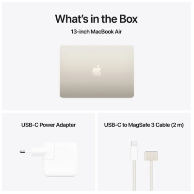 Apple MacBook Air 13.6 tum, Apple M4 10-core CPU 8-core GPU, 16 GB, 256 GB SSD - Stjärnglans#3