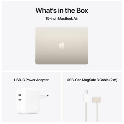 Apple MacBook Air 15.3 tum, Apple M4 10-core CPU 10-core GPU, 16 GB, 256 GB SSD - Stjärnglans#3