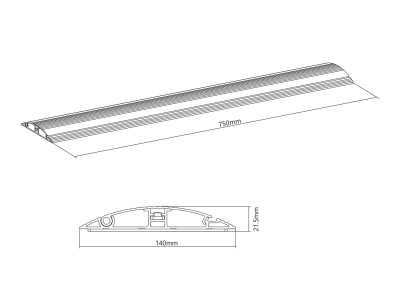 Multibrackets M Cable Cover Floor Aluminium | W 139mm | Aluminium | 750mm#12