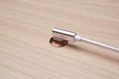 Ochno Socket, med låsskruv, Bord, infälld plant, Koppar#12