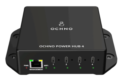 Ochno Power Hub | O-PH-4-EU | Cloud Managed USB-C Charger, 240W with EU Power cord | Svart