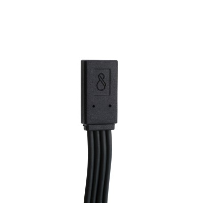 Ochno Switch-uttagsadapter, 4 portar, för USB-C-uttag med RGB-knapp, Svart, 1m#2