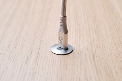 Ochno-uttag med RGB-knapp, USB-C-uttag med låsskruv, 1m kabel, Bord, infälld anläggning, Aluminium#6