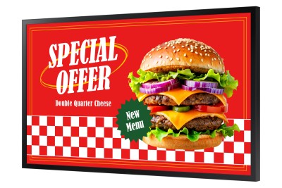 55" Samsung OH55D-X, 1920x1080, 3500 Nits, 24/7, IP56, skyddsglas, LAN, Tizen 8