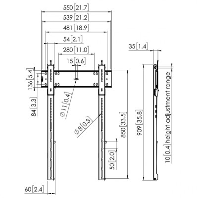 Vogels PFW 6815 – Fast väggfäste för porträttmontering av skärmar 43–100 tum#5