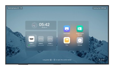65" Yealink MD65 | 3840x2160 | 500Nits | 18/7 | Inbyggd högtalare | Display for unified MTR system