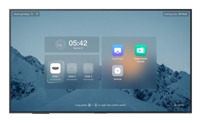 75" Yealink MD75 | 3840x2160 | 500Nits | 18/7 | Inbyggd högtalare | Display for unified MTR system
