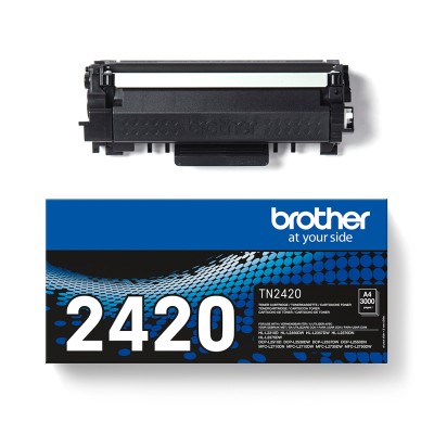 Brother TN-2420, 3000 sidor, Svart