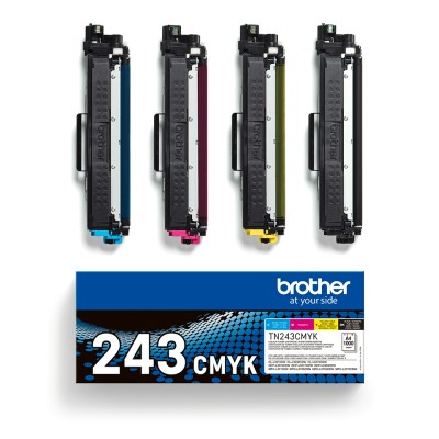 Brother TN-243CMYK Value Pack, 4x1000 sidor, Svart/Cyan/Magenta/Gul