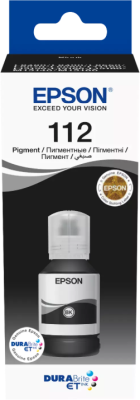 Epson EcoTank 112, Svart, flaska 127ml, 7500 sidor