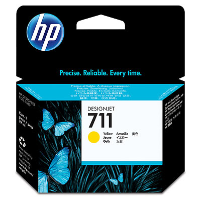 HP nr 711 Gul (CZ132A), 29 ml, DesignJet T120/T520