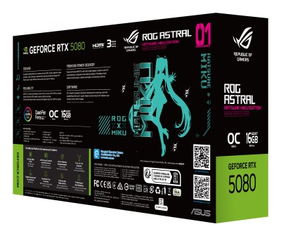 Asus GeForce RTX 5080 ROG Astral Hatsune Miku Edition 16 GB GDDR7, 2xHDMI/3xDP, Aura Sync ARGB#12
