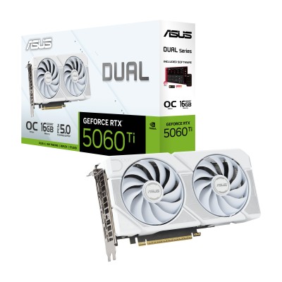 Asus GeForce RTX 5060 Ti Dual OC White 16 GB GDDR7, HDMI/3xDP