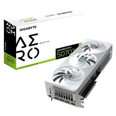 Gigabyte GeForce RTX 5070 Ti Aero OC 16 GB GDDR7, HDMI/3xDP, RGB Lighting
