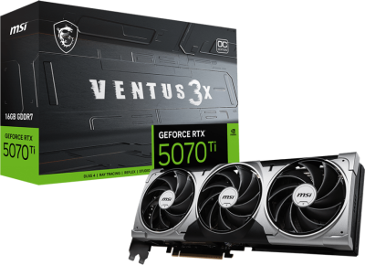 MSI GeForce RTX 5070 Ti Ventus 3X OC 16 GB GDDR7, HDMI/3xDP#1