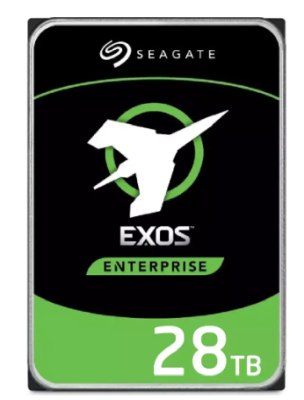 28 TB Seagate Exos, 7200 rpm, 512 MB cache, SATA3, Factory Refurbished