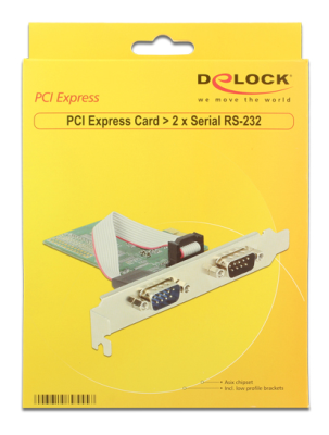 Seriekort/RS232 DeLOCK PCI Express 2xRS-232#2