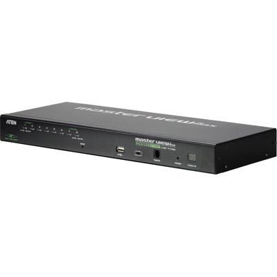 Systemswitch Aten CS-1708I, 8-vägs KVM, VGA, USB+PS/2+SUN, LAN, OSD, 19" rackmonterad