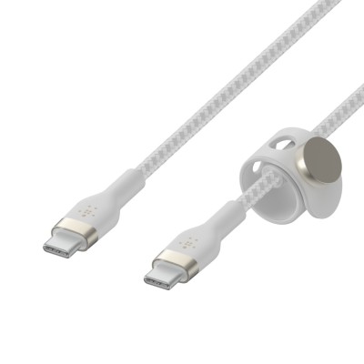 Belkin USB-C till USB-C kabel 3m (vit) Flätad silikon, snabbladdningskompatibel#2