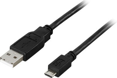 DELTACO USB 2.0 kabel Typ A ha - Typ Micro B ha, 5-pin, 0,25m, svart