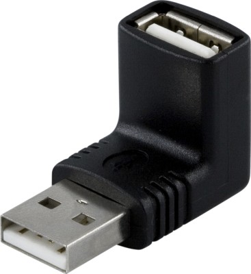 DELTACO adapter, USB A ha - A ho, vinklad