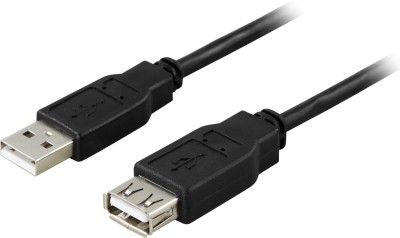 DELTACO USB 2.0 kabel Typ A ha - Typ A ho 3m, svart