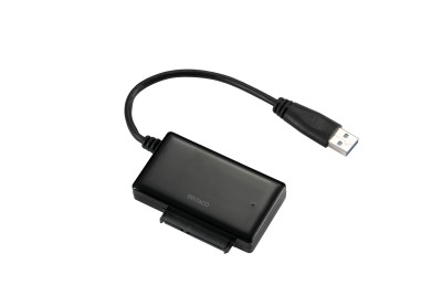 DELTACO USB 3.0 till SATA 6Gb/s adapter, för 2,5" hårddiskar, svart