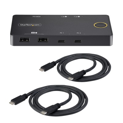 Systemswitch Startech.com C2-H46-UC2-PD-KVM, 2-vägs KVM med USB-C, HDMI 4K@60Hz, 2xUSB-A, USB-C 100W PD#9