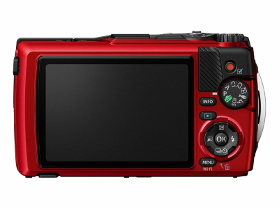 Olympus OM System TG-7 Red, 12 Mpixel, 4X zoom (25-100 mm), film 4K@30fps, vattentät till 15m, RAW, GPS, WiFi/Bluetooth - Röd#2