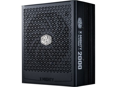 Cooler Master X Mighty Platinum 2000W, ATX 3.1, 120 mm fläkt, 80PLUS Platinum, semipassivt, löstagbara kablar