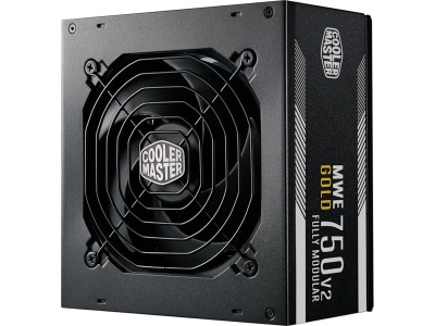 Cooler Master MWE 750W V2, ATX 3.1, 80PLUS Gold, löstagbara kablar - Svart