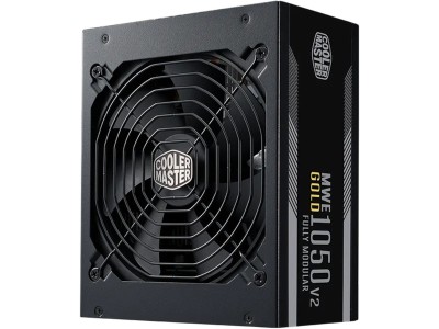 Cooler Master MWE 1050W V2, ATX 3.1, 140 mm fläkt, 80PLUS Gold, semipassivt, löstagbara kablar