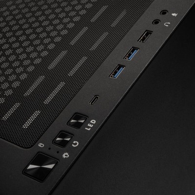 Kolink Unity Adapt ARGB Midi Tower, fönstersida, utbytbara fronter - Svart#5