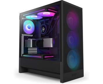 NZXT H5 Flow (2024) RGB Black, ATX - Svart