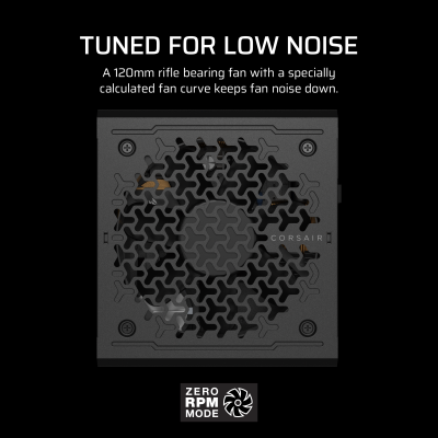 Corsair RM850e (2025) 850W, PCIe 5.1, ATX 3.1, 120 mm fläkt, 80PLUS Gold, semipassivt, löstagbara kablar - Svart#6