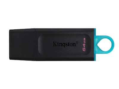 64 GB Kingston DataTraveler Exodia, USB 3.2 - Svart/Cyan
