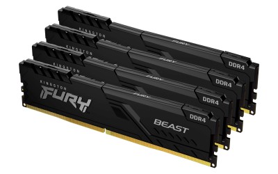 128 GB (4x32GB) DDR4-3200 Kingston FURY Beast CL16 - Svart