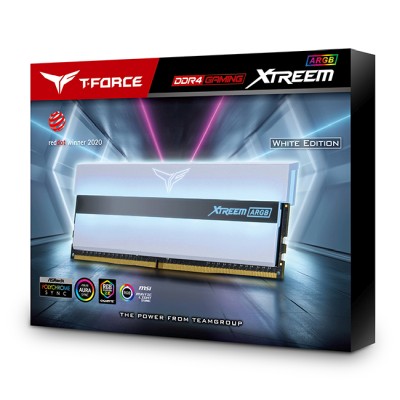 16 GB (2x8GB) DDR4-3600 Team T-Force Xtreem ARGB White CL18 - Vit#5