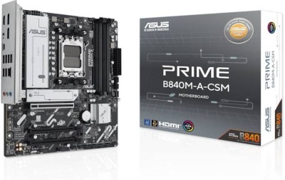 Asus PRIME B840M-A-CSM, AMD AM5, MicroATX, 4xDDR5, PCI Express, 3xM.2 + SATA3 RAID, HDMI/2xDP, USB-C, 2.5Gbe LAN, Aura Sync RGB