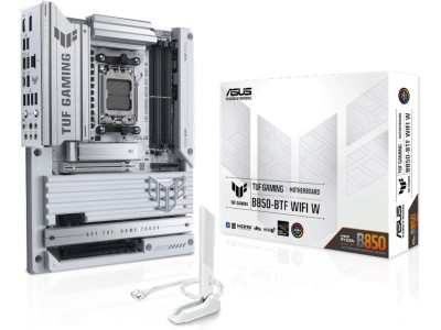 Asus TUF GAMING B850-BTF WIFI W, AMD AM5, ATX, 4xDDR5, 3xPCI Express, 3xM.2 + SATA3 RAID, HDMI/DP, USB-C, 2.5GbE LAN, WiFi 7, Bluetooth 5.4, Aura Sync RGB